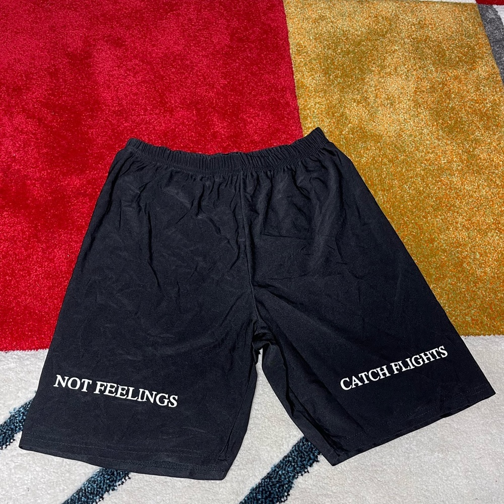SHEIN Catch Flights, Not Feelings Biker Shorts